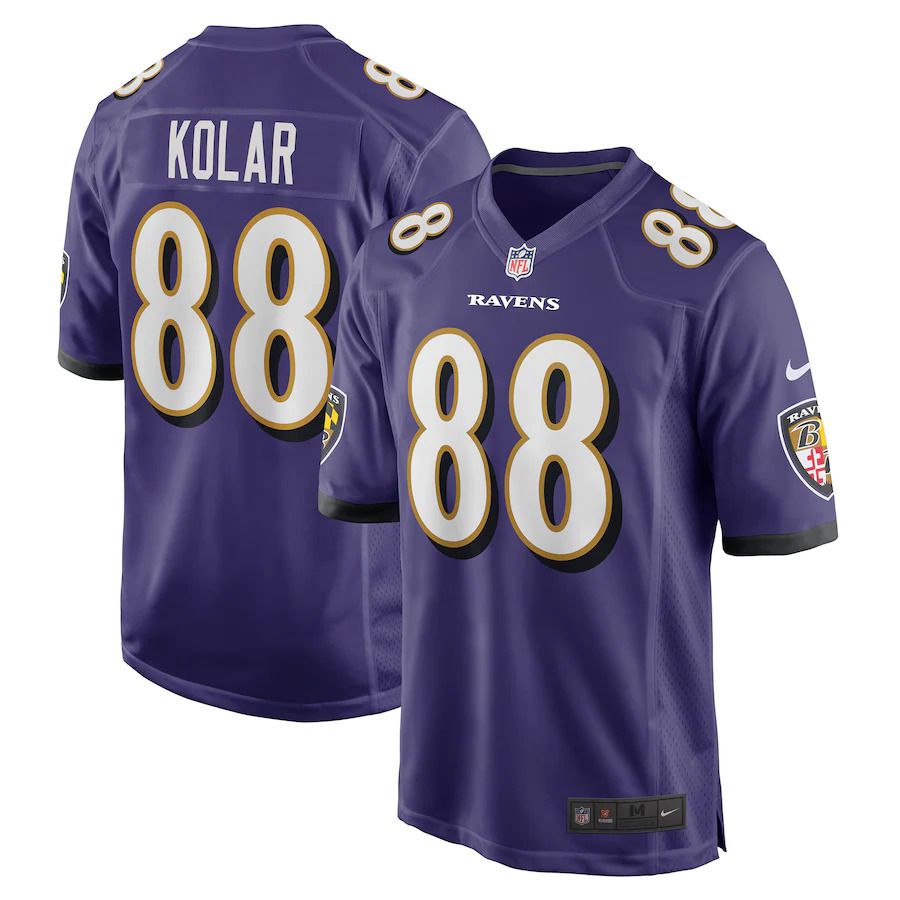 Men Baltimore Ravens #88 Charlie Kolar Nike Purple Player Game NFL Jersey->baltimore ravens->NFL Jersey